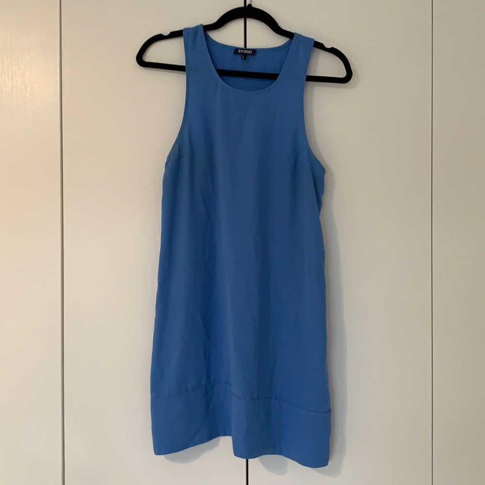 Blue shift dress